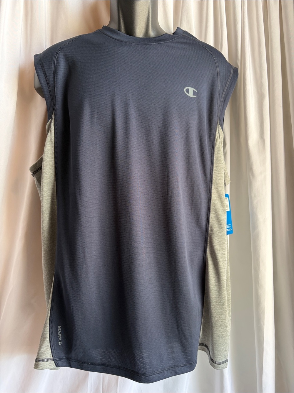 Champion Men's Navy and Gray Performance Sleeveless Top